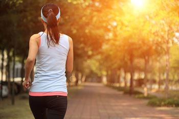 Girl Jogging at Woodland Hills Apartments, Colorado